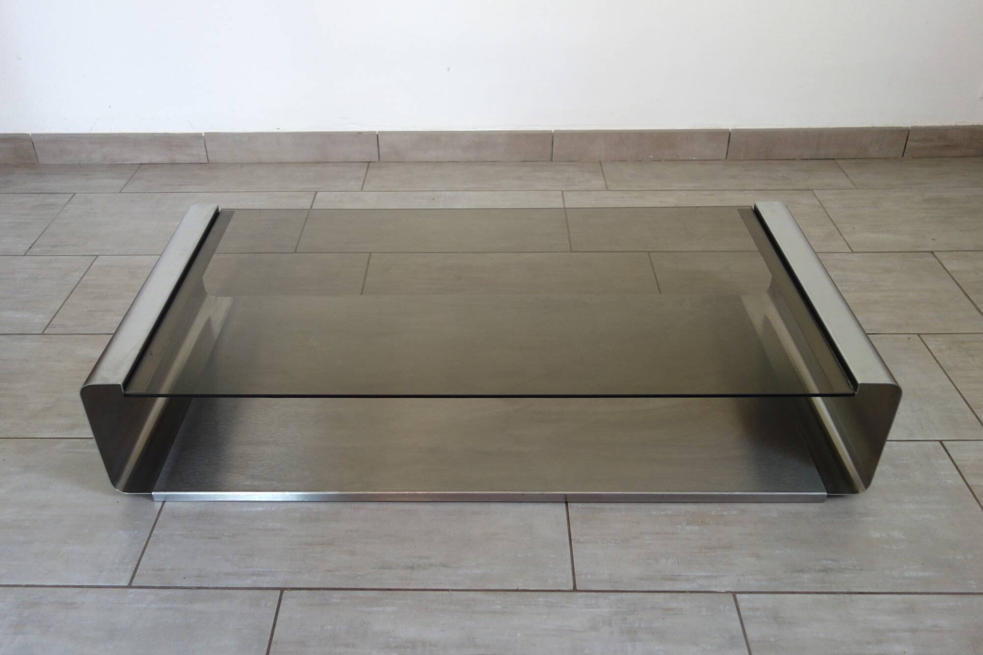 Vintage coffee table by François Monnet, Kappa edition, 1970