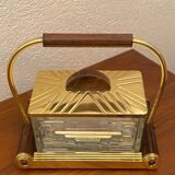 Art Deco biscuit box on a mirrored tray