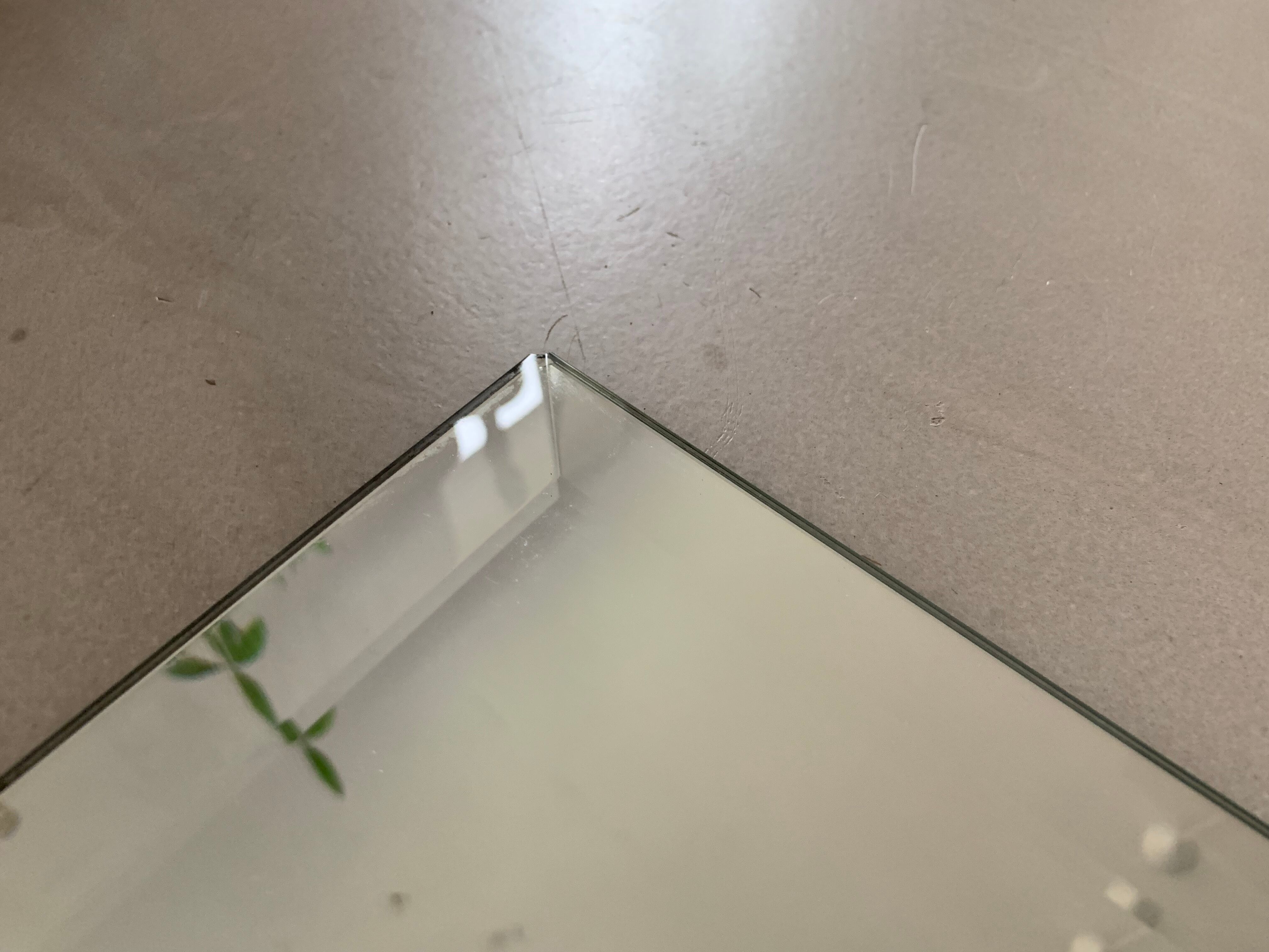 Beveled foot mirror 42x141cm