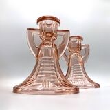 2 Luxval candlesticks • Victoria model • Val Saint Lambert • 1935