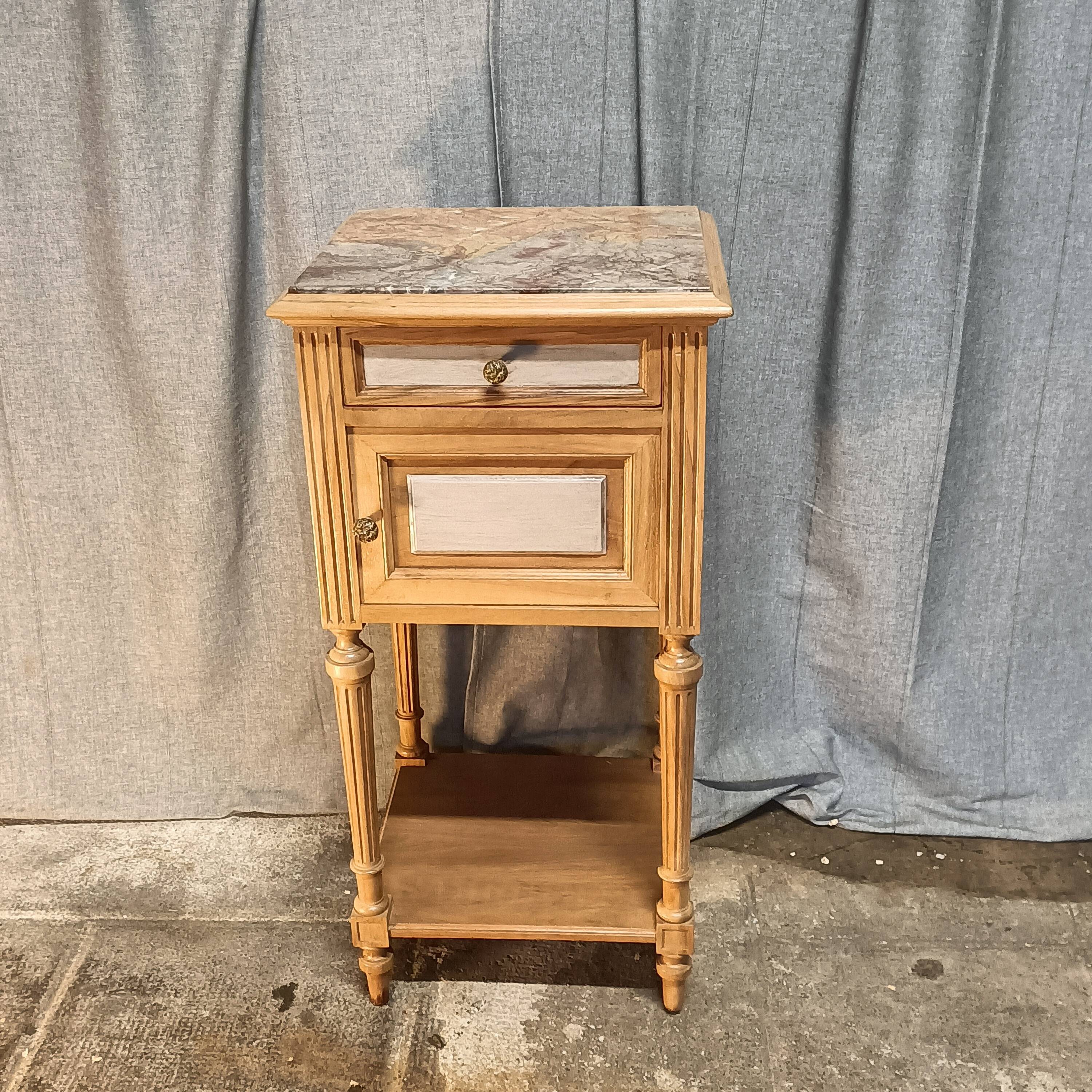 Walnut bedside table