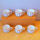 Service of 6 80s coffee cups