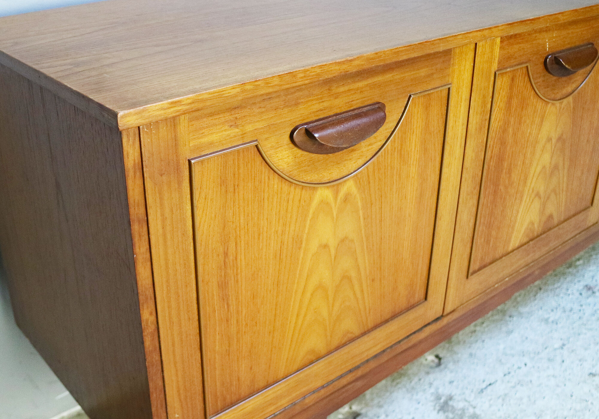 1970’s mid century English sideboard by Elliots of Newbury