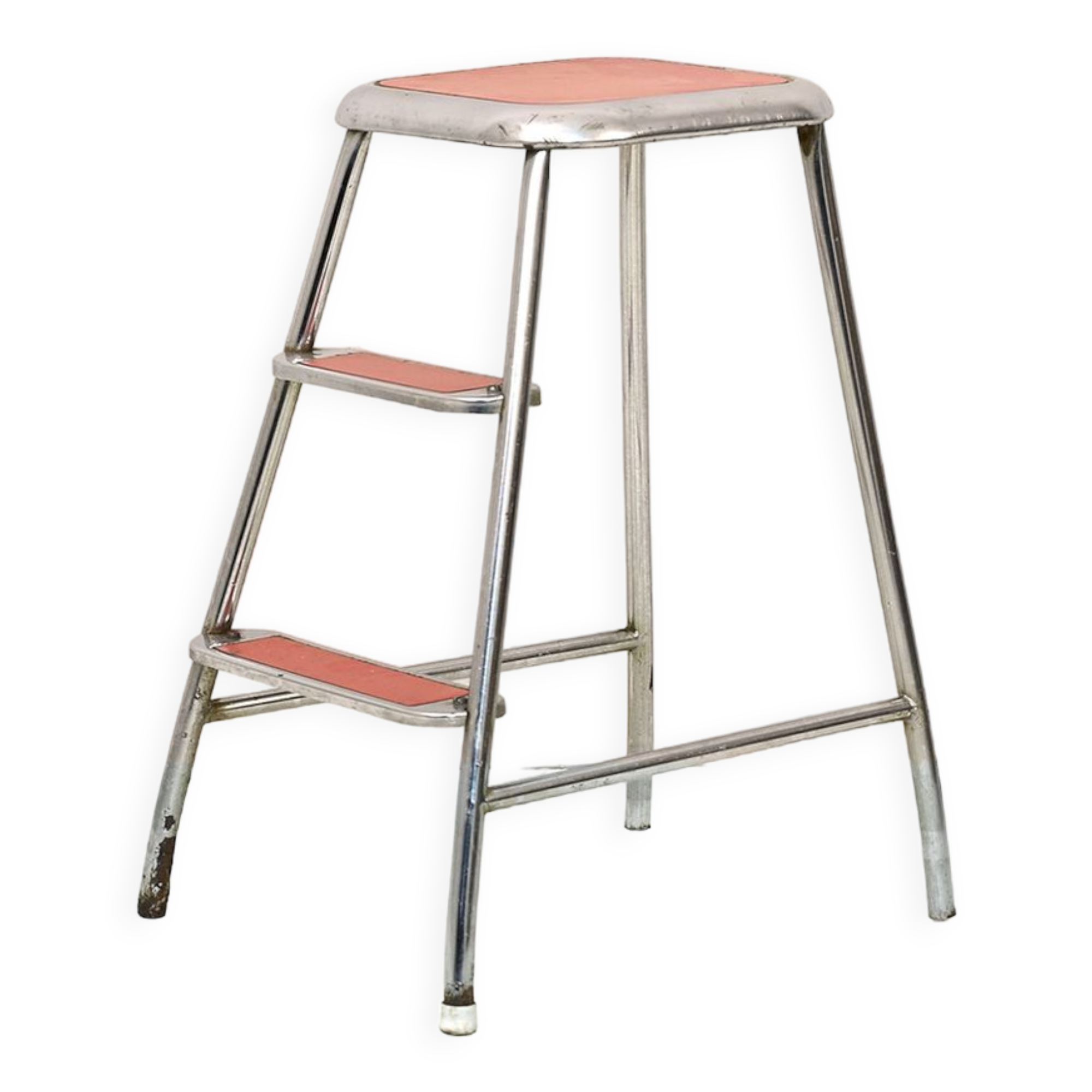 Metal ladder / red