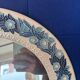 Handmade floral ceramic mirror
