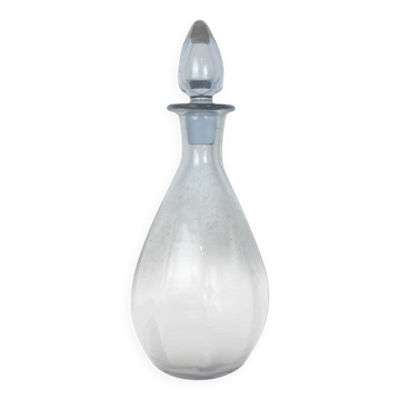 Flacon de toilette vintage en  cristal bleu