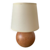 Vintage blond wooden lamp