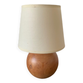 Lampe en bois blond vintage