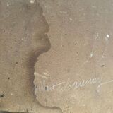Oil on cardboard representing a choirboy from the early 20th century