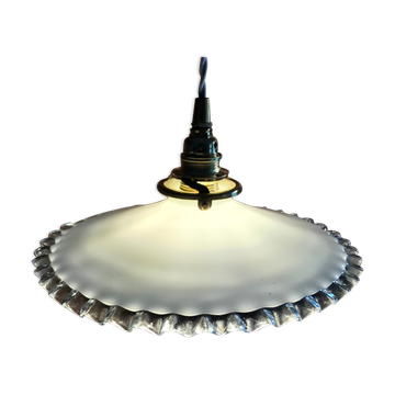 Suspension in translucent opaline vintage 1900