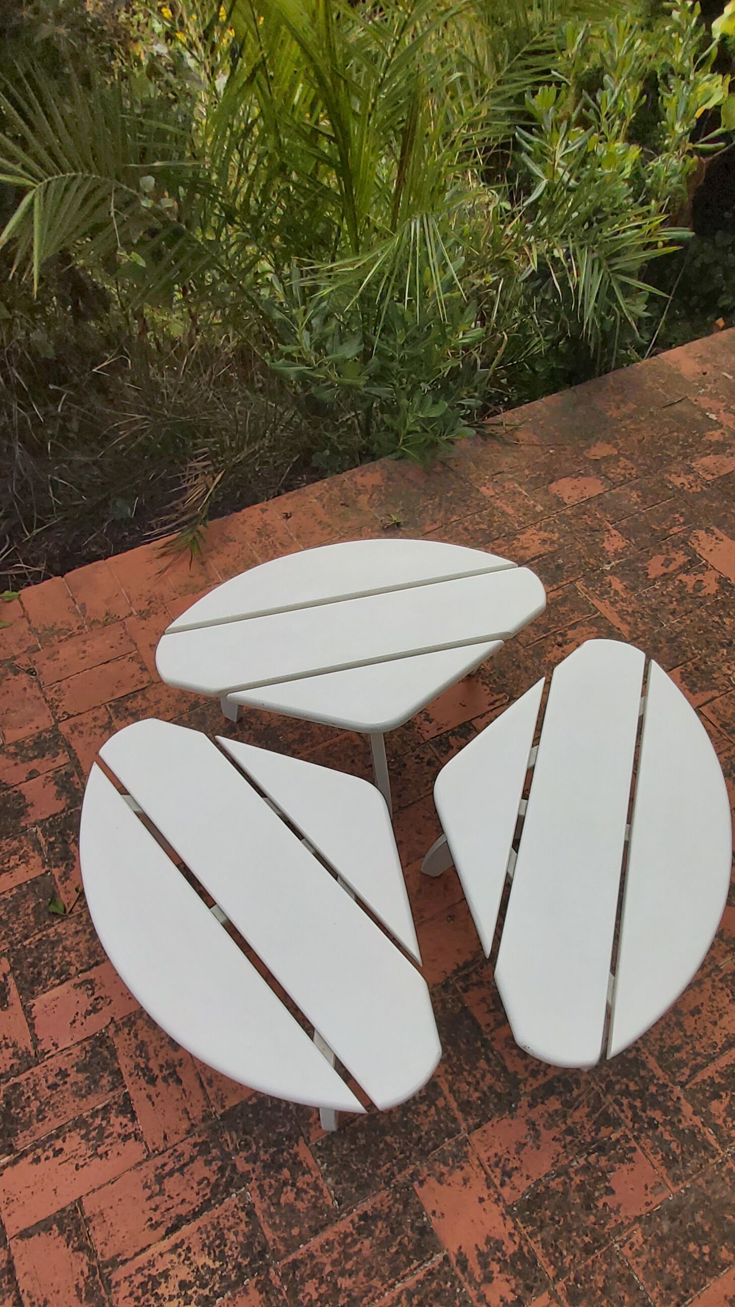 3 coffee tables triconfort 1960