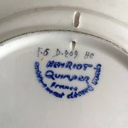 Henriot Quimper decorative plate with flowers