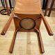 Chaise en cuir marron zippé style Bellini design italien