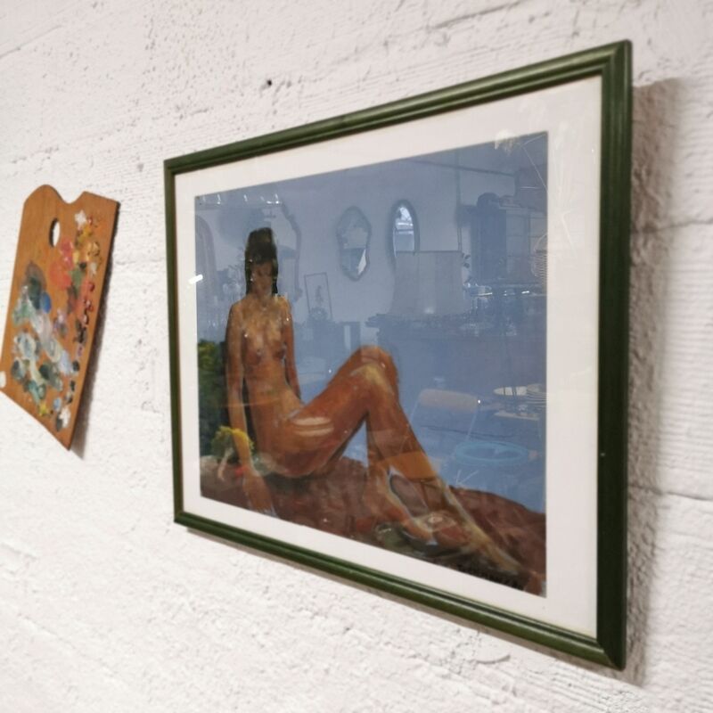 Painting of elongated nude