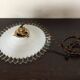 Old white opaline and brass hanging No.4
