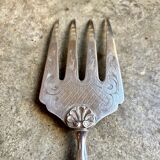 Silver plated metal serving fork