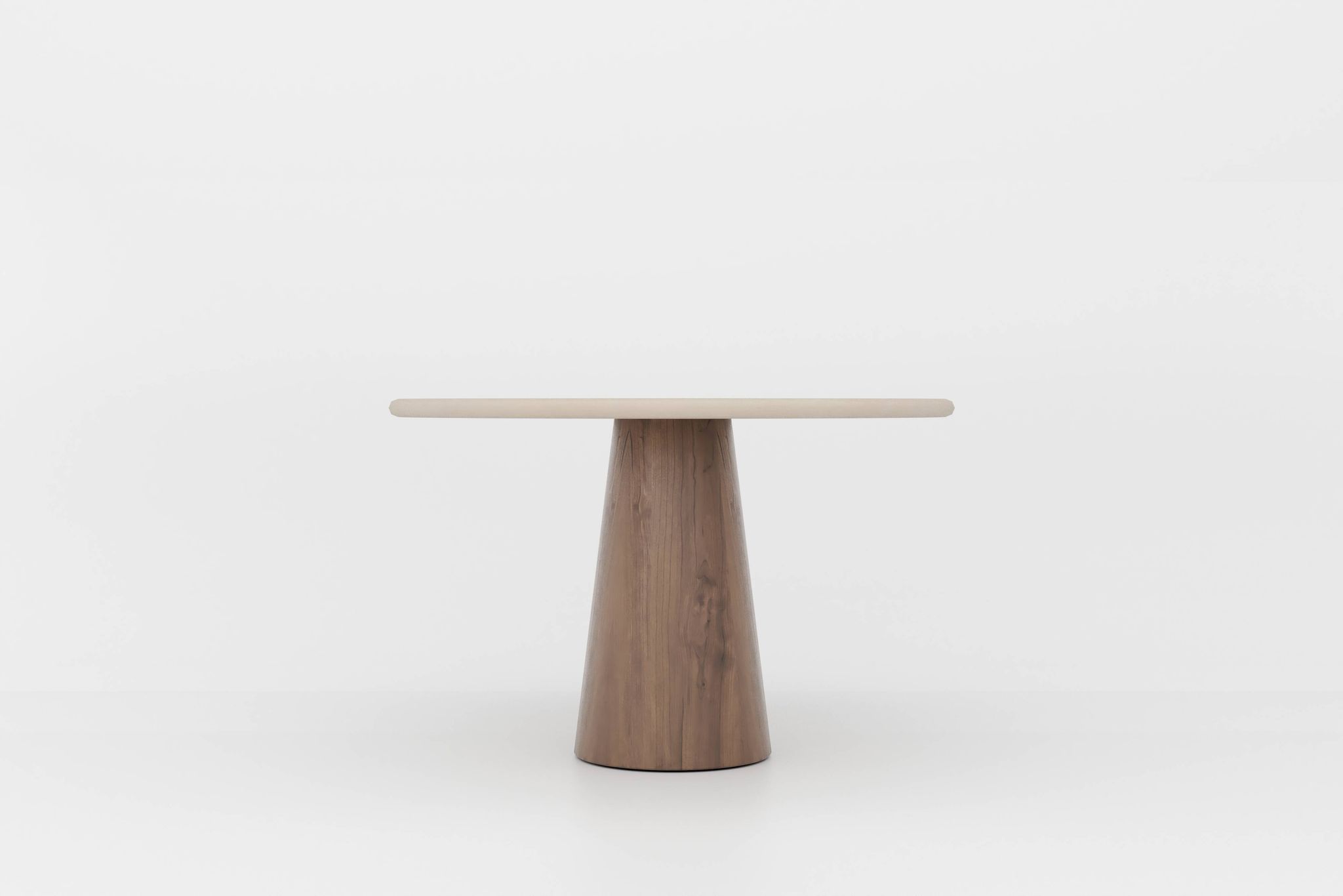 Handcrafted w/ Plaster - Contemporary Textured Dining Table “Cone”- Round 120
