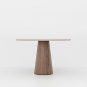 Handcrafted w/ Plaster - Contemporary Textured Dining Table “Cone”- Round 120