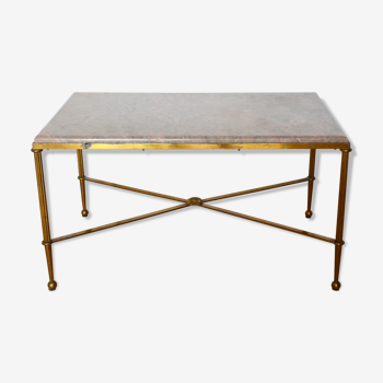 Brass marble coffee table 60s