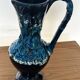 Fat Lava Ceramic Soliflore Vase Vallauris Blue H 31 cm
