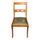 Chair cherry wood and green skaï