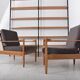 Pair of Scandinavian armchairs, dating from the 50s / 60s
