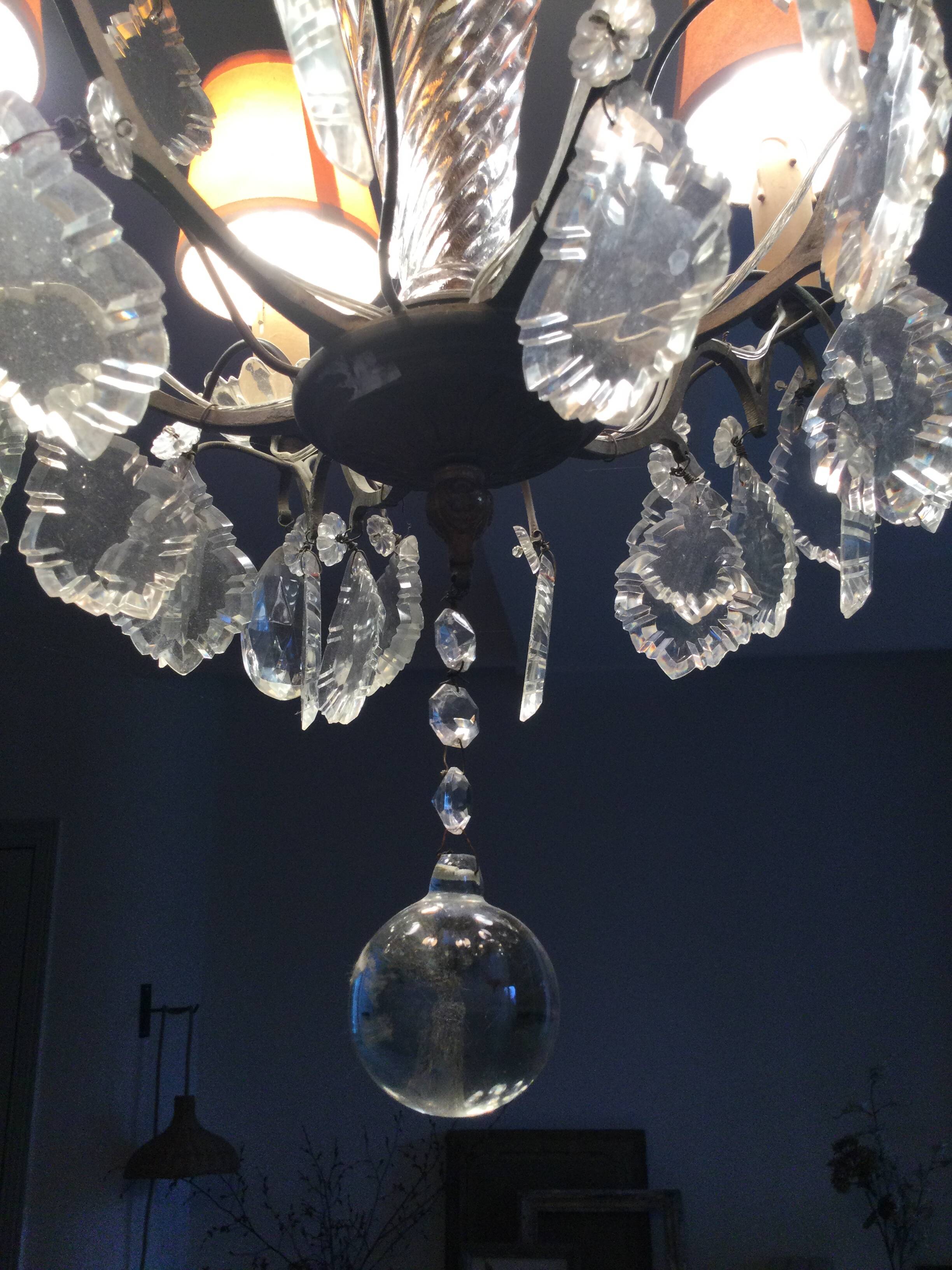 Antique chandelier with tassels