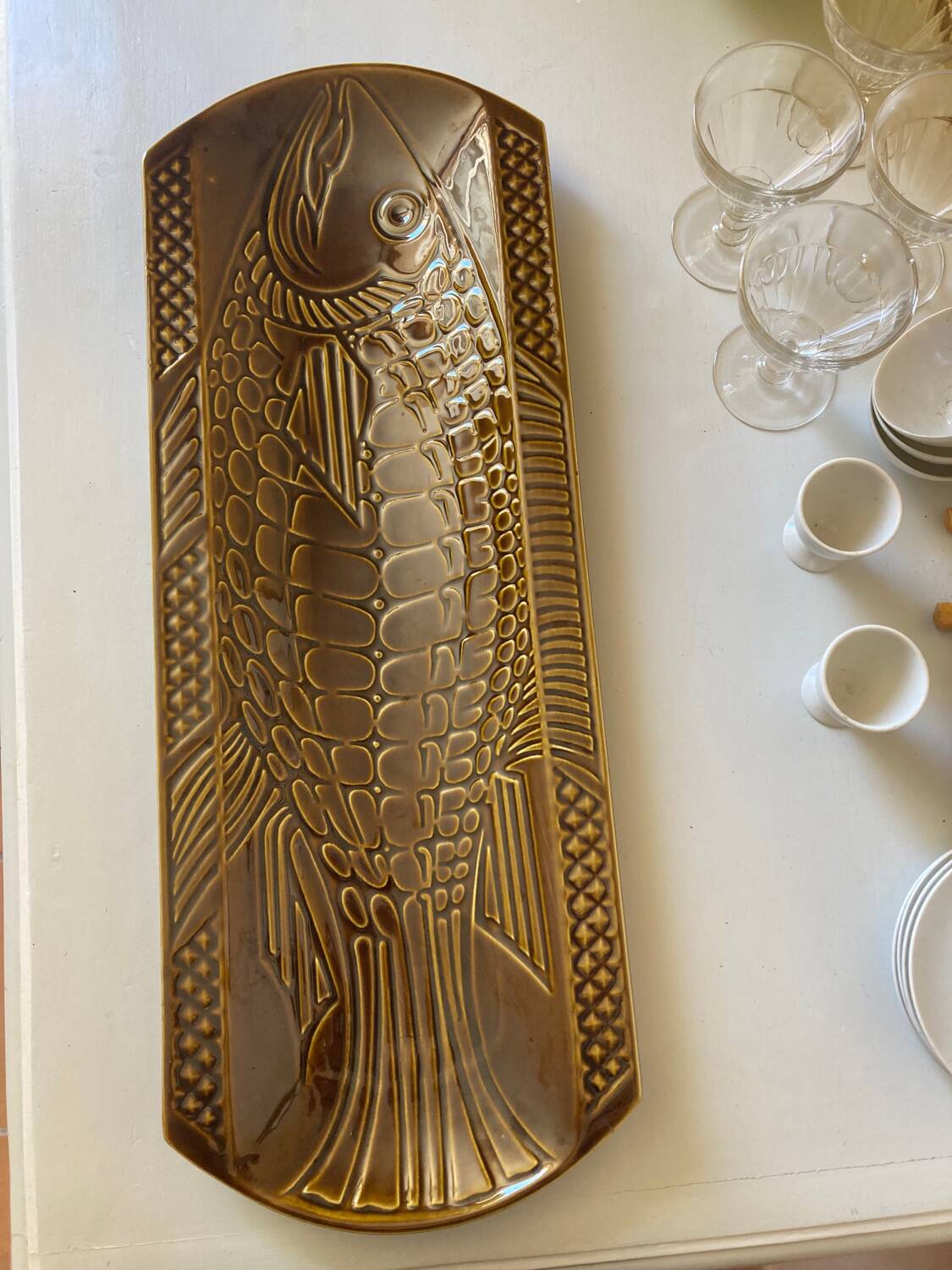 Fish dish Sarreguemines Digoin