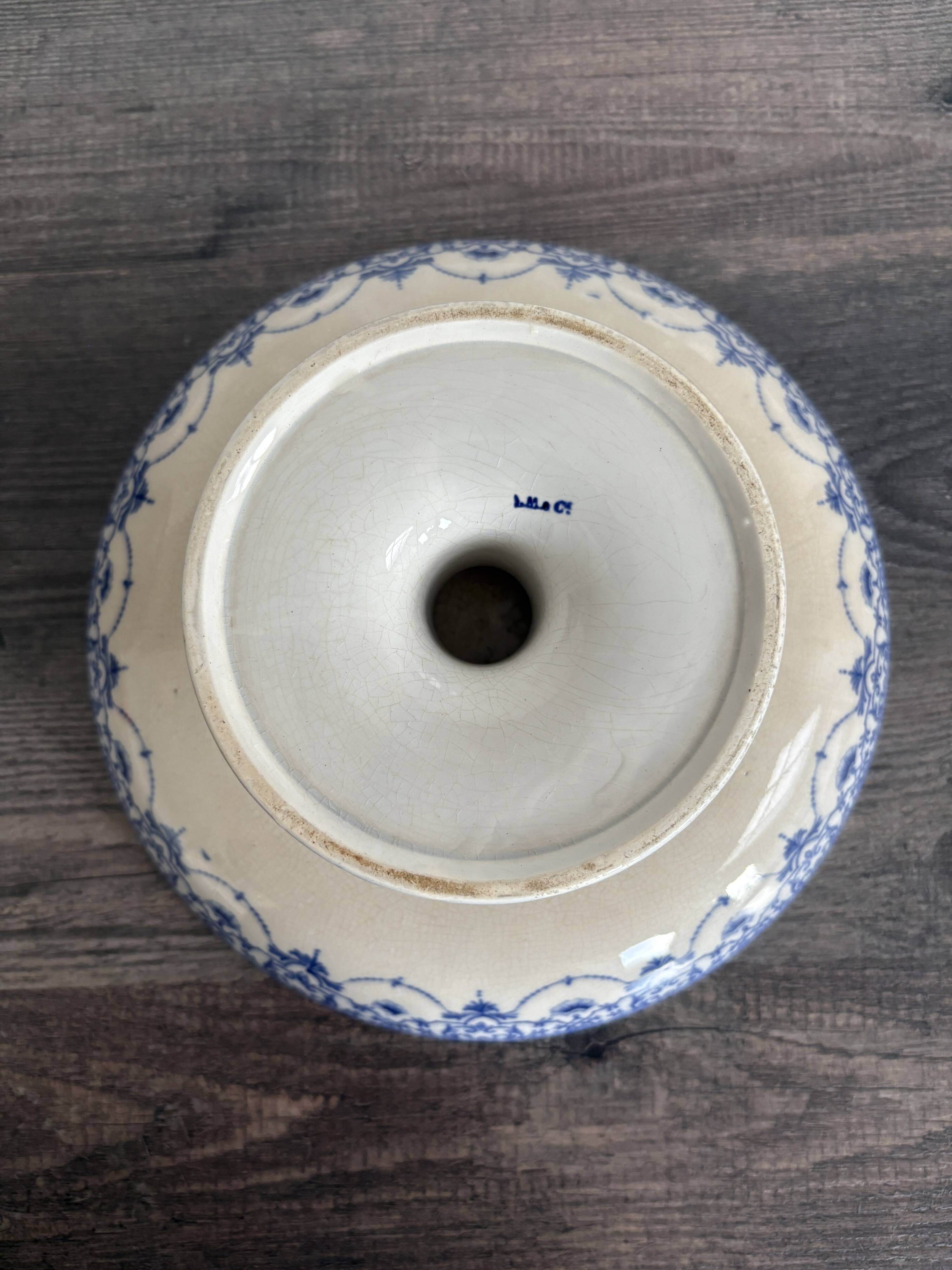 Antique compote dish from Creil and Montereau in ironstone - 19th century