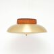 Scandinavian vintage lamp in brass and glass, 60's