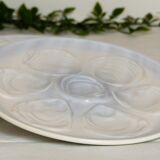 6 earthenware oyster plates