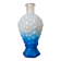 Flacon vintage en verre dépoli bleu à décor de grappes de raisin