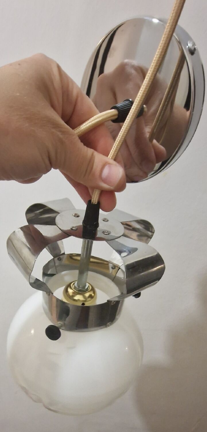 Mazzega suspension lamp from murano reelectrified