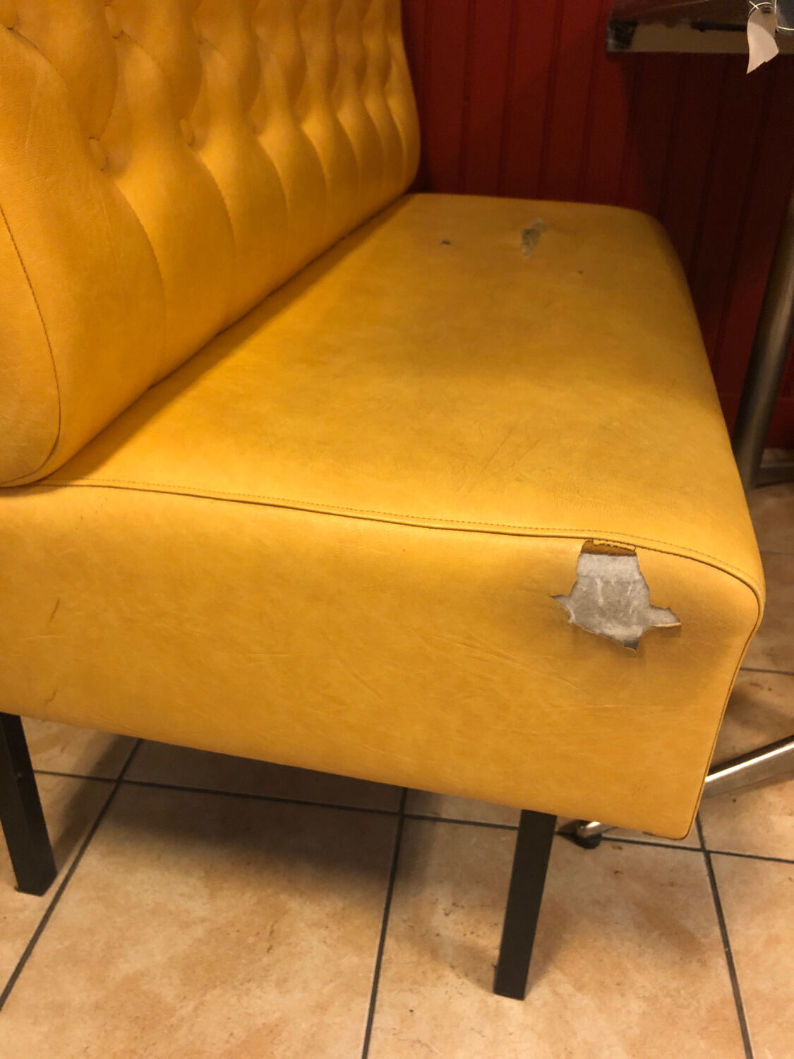 Yellow bistro bench, 1960