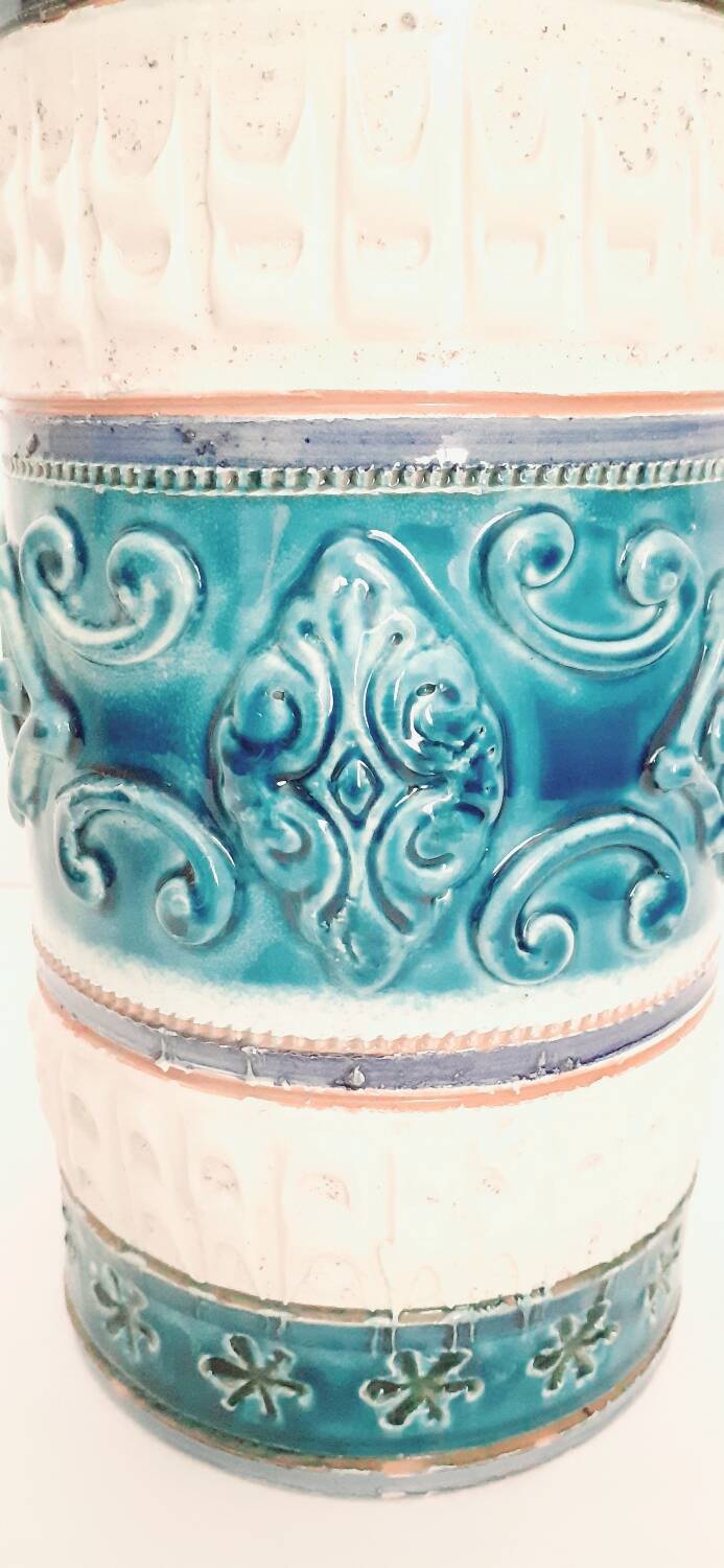 Ceramic roller vase, Italy 1970