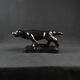 Black ceramic dog from Vallauris signed Faïences & Poteries de Provence