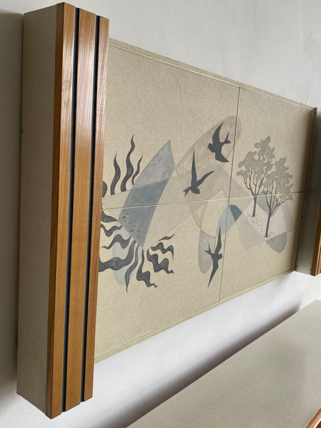 Sideboard and Matching Decorative Art Piece from the Ocean Liner "SS Rotterdam" 1950’s