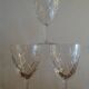 8 glasses of Bayel crystal wine signed, cut crystal.