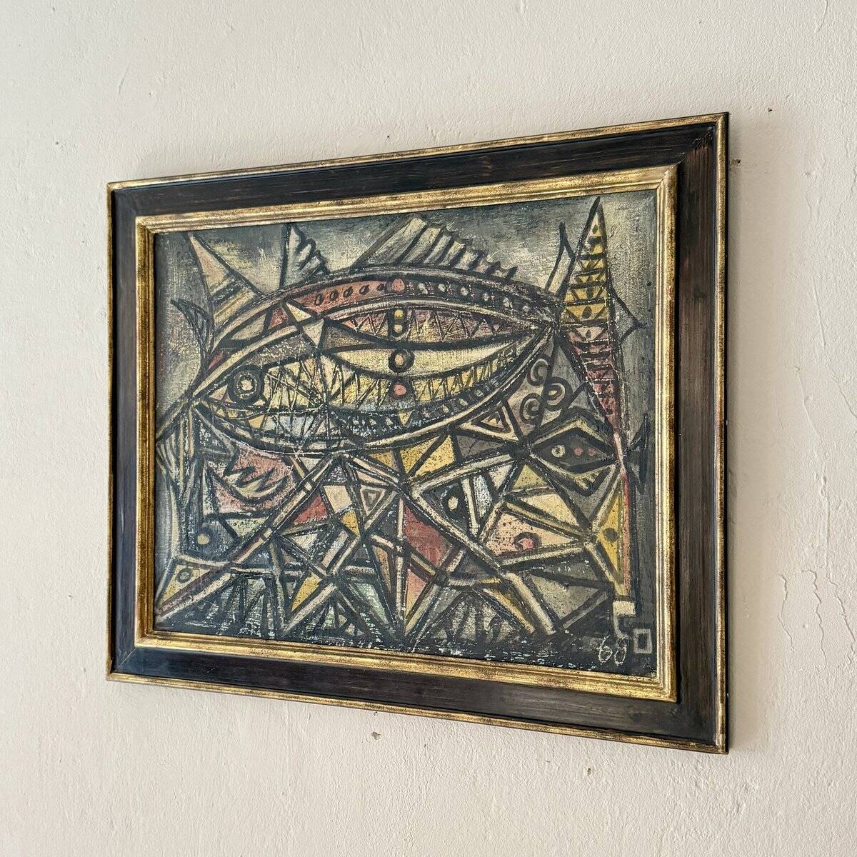 Unknown, Untitled, 1968, Chalk & Acrylic, Framed
