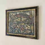Unknown, Untitled, 1968, Chalk & Acrylic, Framed