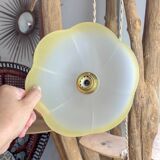 Vintage amber frosted glass pendant light – Soft light – Customizable