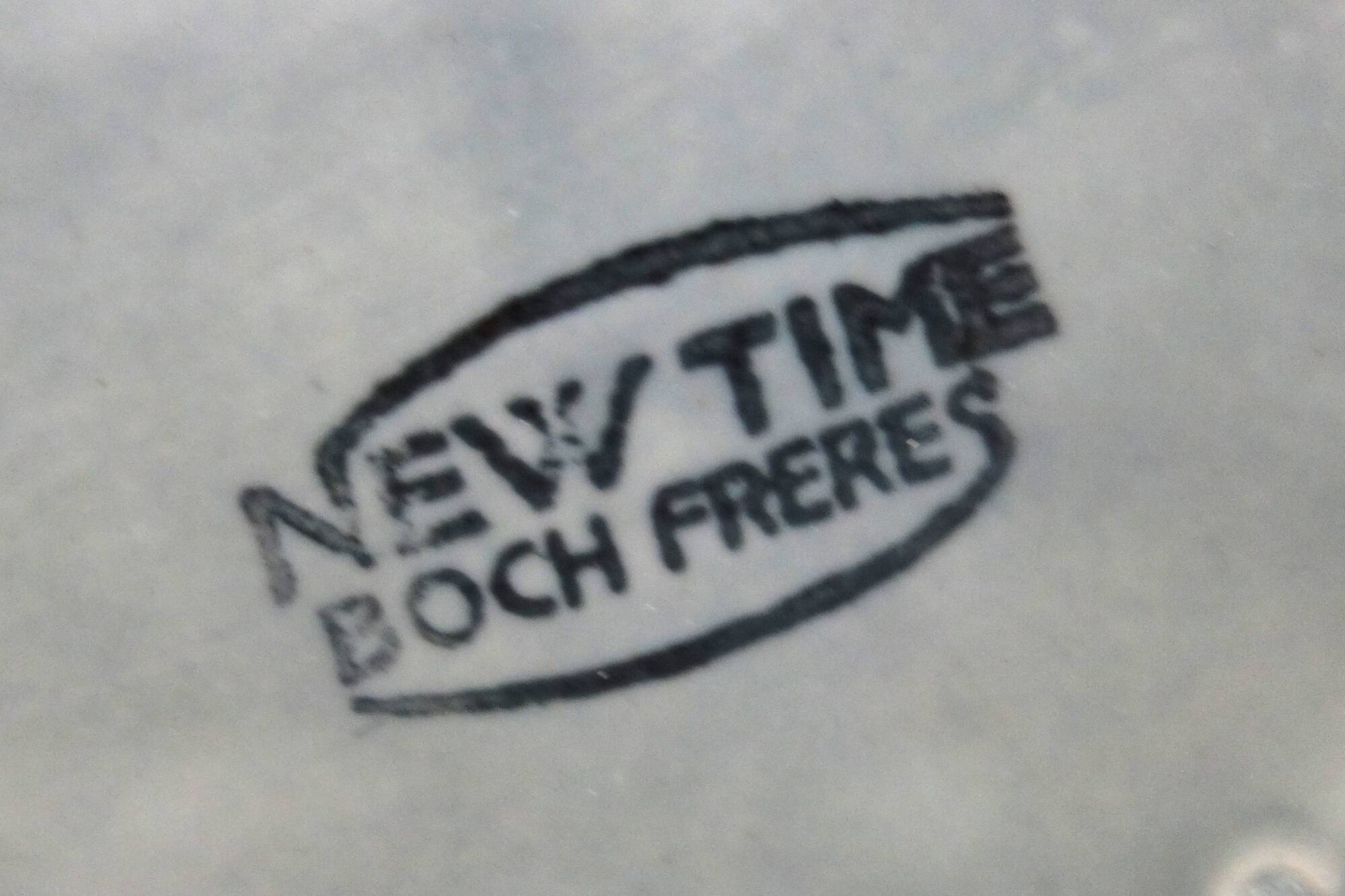 2 cups with saucers, New Time model, Boch Frères 1955