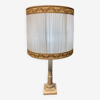 Table lamp with marble base