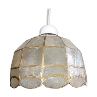 Mosaic nacre hanging lamp