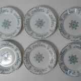 6 assiettes plates compiegne terre de fer