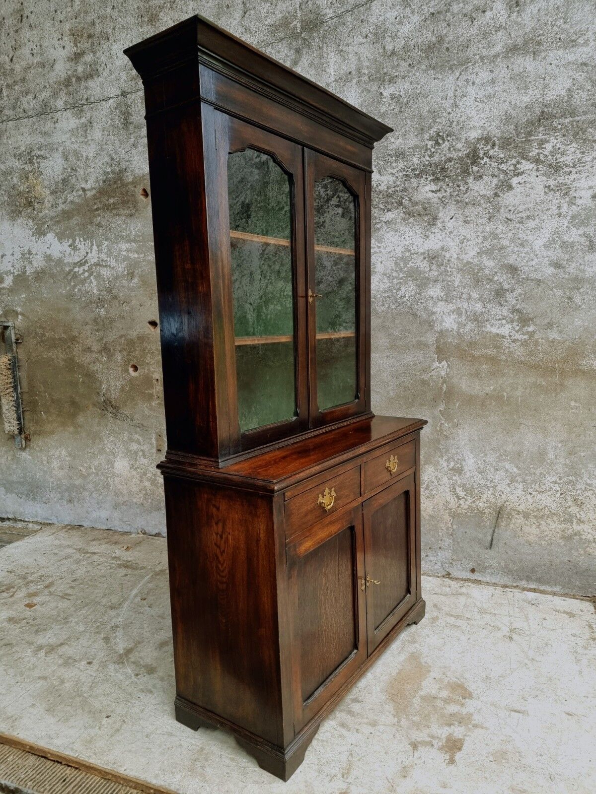 Antique china cabinet oak display cabinet English kitchen cabinet
