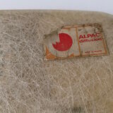 Vintage tray 60s / 70 resin fabric floral pattern, alpac diffusion, france