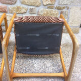 Paire de fauteuils traineau Baumann modèle Scala