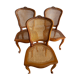 Set of 3 canned chairs