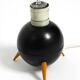 Pair of beautiful small Mid Century Modern tripod wooden table lamps
